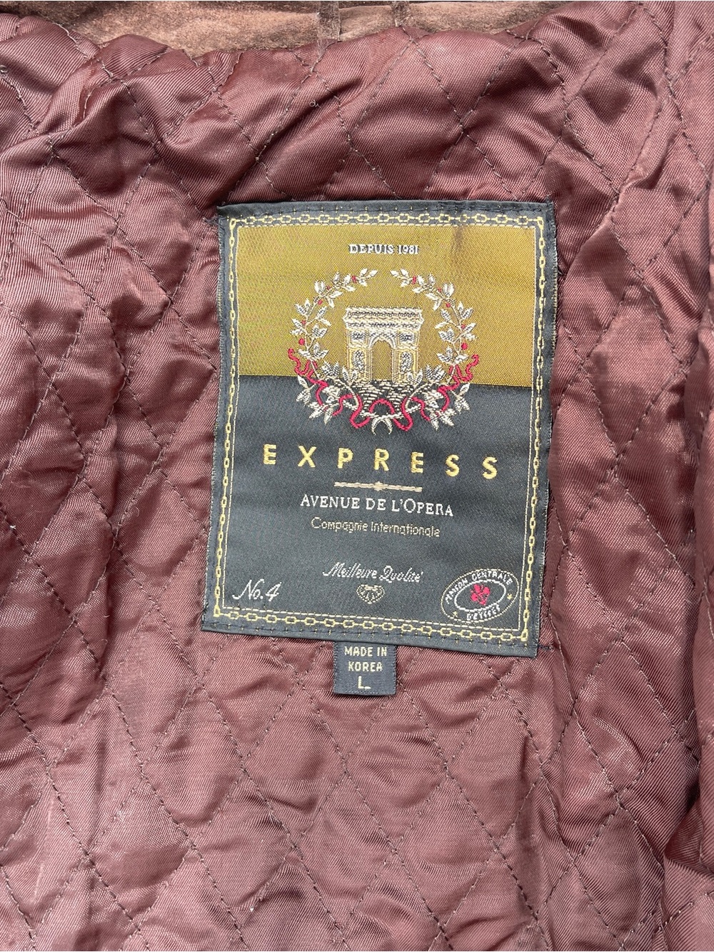 Vintage Y2K Express Women's Brown Suede Leather Trench Coat - size L - Picture 7 of 14